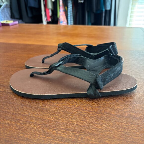 Worn Once! Shamma Barefoot ZeroDrop Vibram Sole Black & Brown Sandals - Size 5.5 - Picture 4 of 9